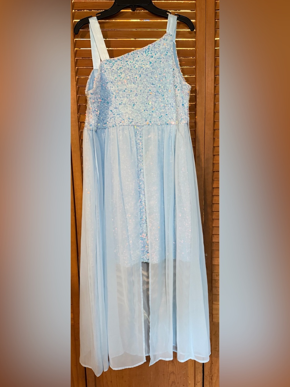 Poppies & Roses Blue Sequin Princess Formal Dress Girls Size 16